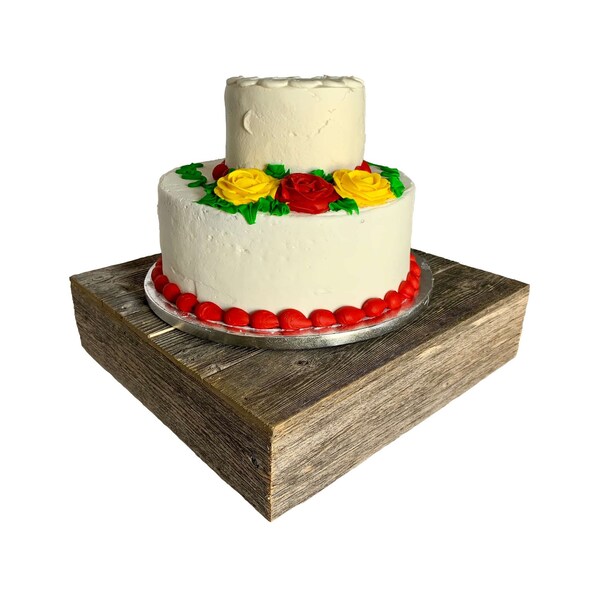 Barnwoodusa Rustic Farmhouse Reclaimed 15x15 Wooden Dessert Display Stand 840075811930 - main